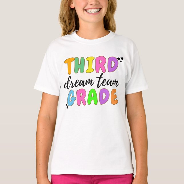 Cute Third Grade , Back To School, Student T-Shirt (Front)
