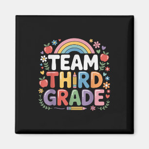 Cute Third Grade Team Rainbow For Teachers & K Magnet