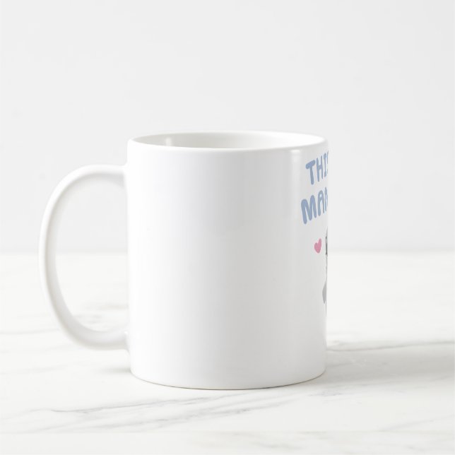 Cute This Is My Manatee Tee Pun Coffee Mug (Left)