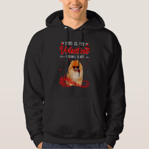 Cute This Is My Valentine Pajama  Pomeranian Hoodie