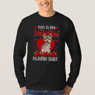 Cute This Is My Valentine's Day Yorkshire Terrier T-Shirt