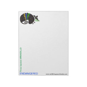 Cute - Three banded ARMADILLO -  Notepad