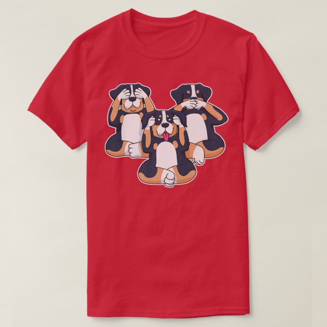 Cute Three Beagle Dogs Dog Owner Rottweiler Pet Do T-Shirt (Design Front)