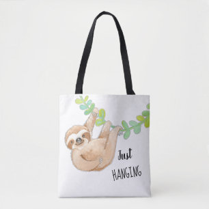 Cute Three Toed Sloth Just Hanging Bag