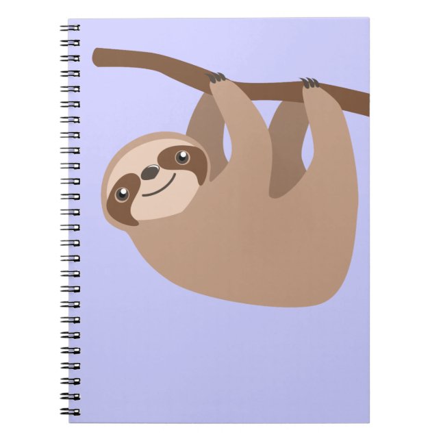 Cute Three-Toed Sloth Notebook (Front)