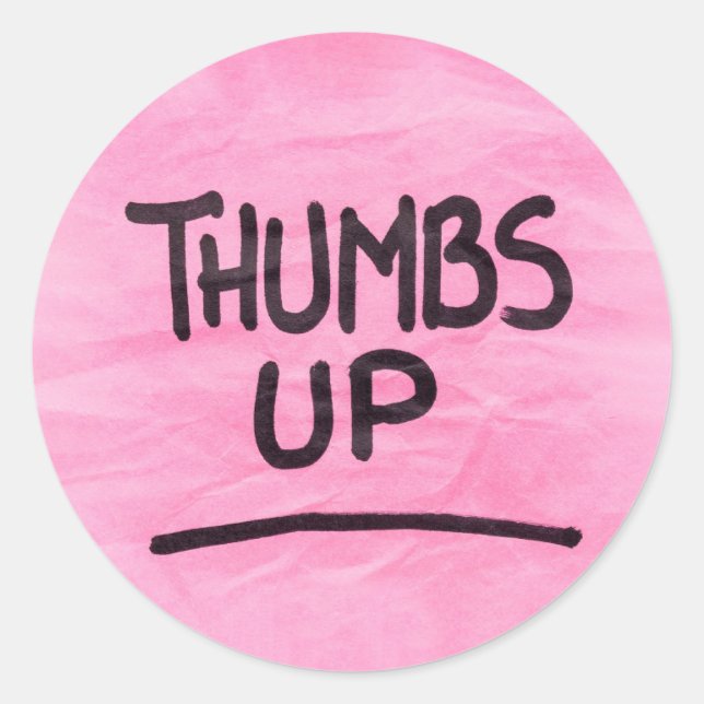 Cute Thumbs Up Graphics Cool Thumbs Up Image Classic Round Sticker (Front)