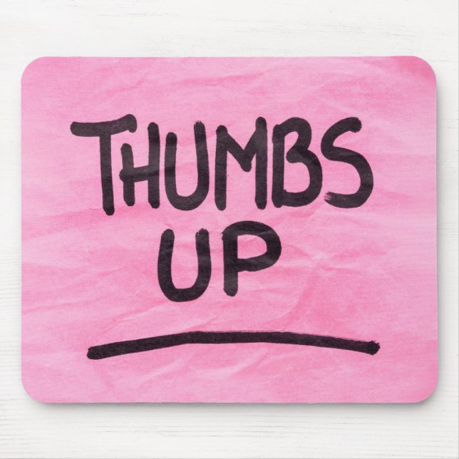 Cute Thumbs Up Graphics Cool Thumbs Up Image Mouse Mat (Front)