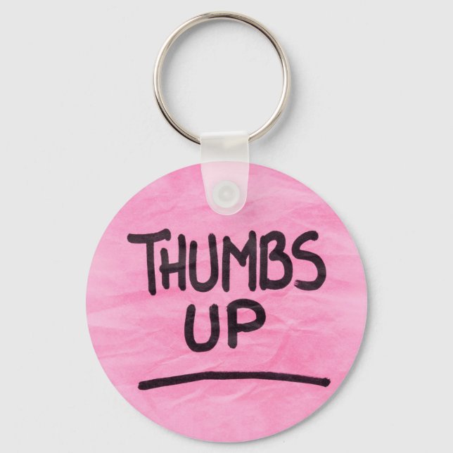 Cute Thumbs Up Graphics Cool Thumbs Up Image  Than Key Ring (Front)