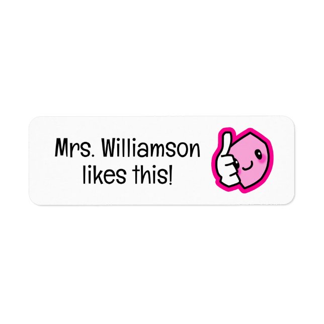 Cute Thumbs Up Teacher Sticker Classroom Sticker (Front)