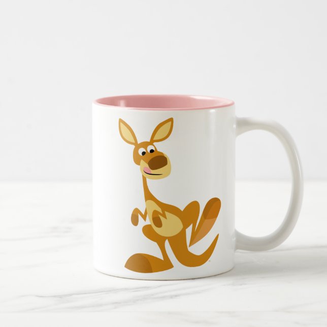 Cute Thumping Cartoon Kangaroo Mug (Right)