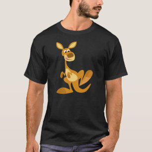 Cute Thumping Cartoon Kangaroo T-Shirt