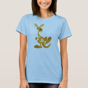 Cute Thumping Cartoon Kangaroo Women T-Shirt