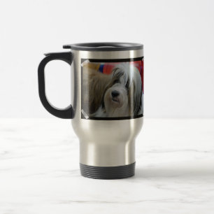 Cute Tibetan Terrier Dog Travel Mug