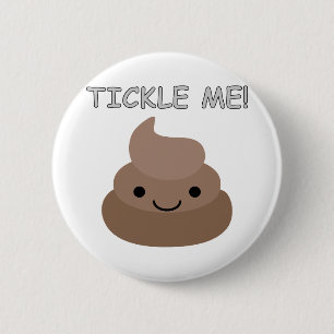Cute Tickle Me Poop Emoji 6 Cm Round Badge