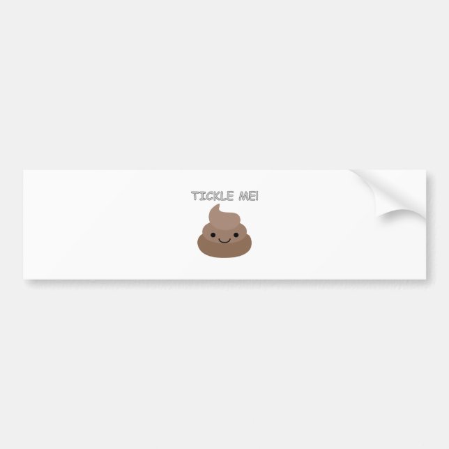 Cute Tickle Me Poop Emoji Bumper Sticker (Front)