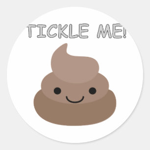 Cute Tickle Me Poop Emoji Classic Round Sticker