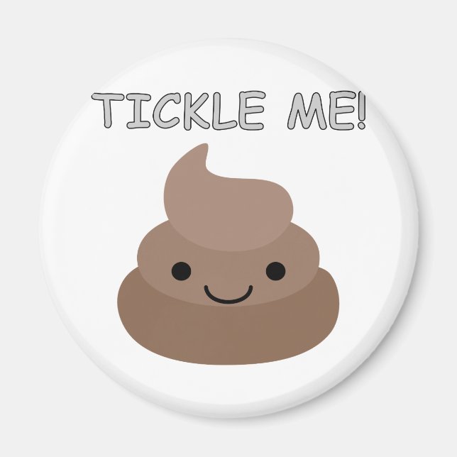 Cute Tickle Me Poop Emoji Magnet (Front)