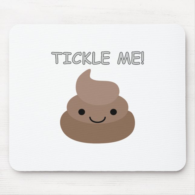 Cute Tickle Me Poop Emoji Mouse Mat (Front)