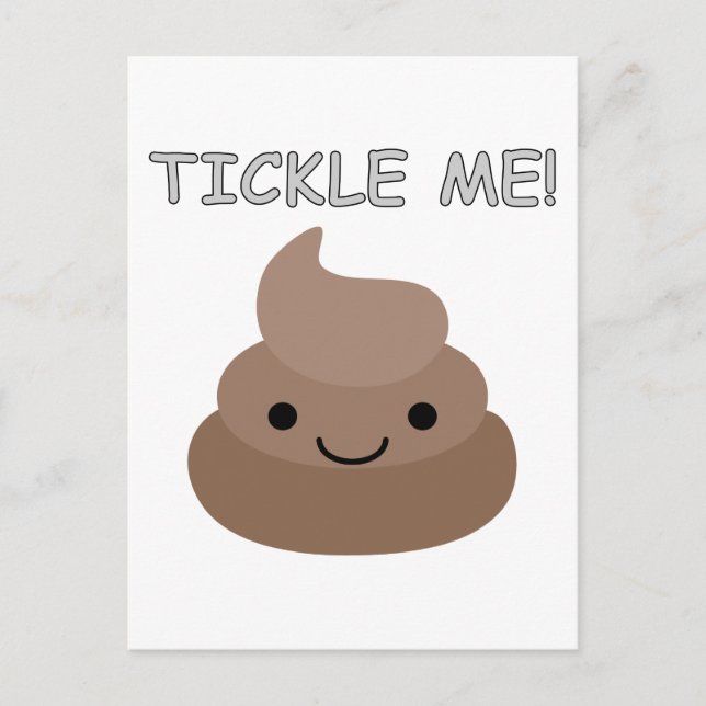 Cute Tickle Me Poop Emoji Postcard (Front)