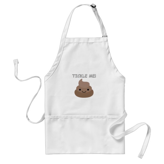 Cute Tickle Me Poop Emoji Standard Apron (Front)