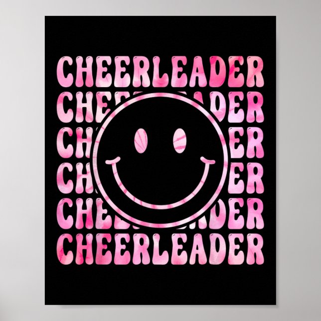 Cute Tie Dye Cheerleading For Cheerleader Squad Bf Poster (Front)