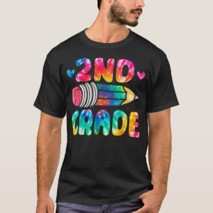Cute Tie Dye Funny Second Grade Happy First Day Of T-Shirt