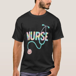 Cute Tie Dye Stethoscope Nurse RN Nursing T-Shirt