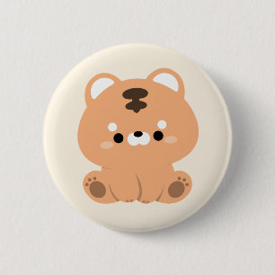 Cute Tiger 6 Cm Round Badge