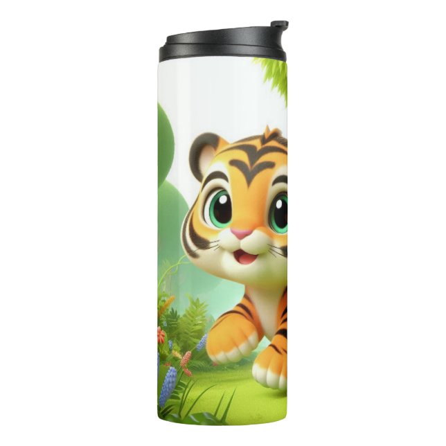 Cute Tiger Baby Thermal Tumbler (Rotated Left)