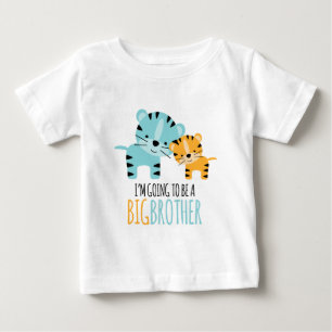 Cute Tiger "Big Brother To Be" Baby T-Shirt