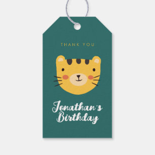 Cute Tiger Birthday thank you Gift Tags