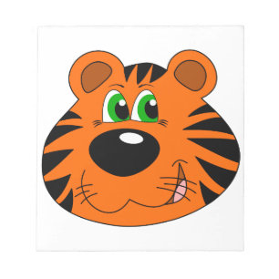 Cute Tiger Cartoon head Notepad
