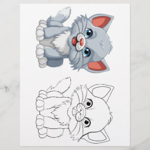 Cute tiger colouring page 