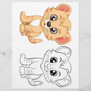 Cute tiger colouring page
