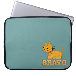 Cute tiger cub cat animal pet brave bravo cartoon laptop sleeve