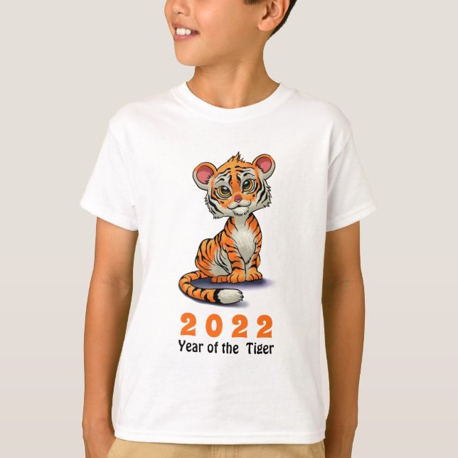 Cute Tiger Cub Chinese New Year of the Tiger 2022  T-Shirt (Front)