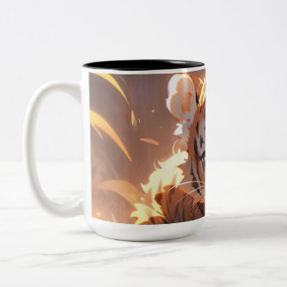 Cute Tiger Cub Two-Tone Coffee Mug
