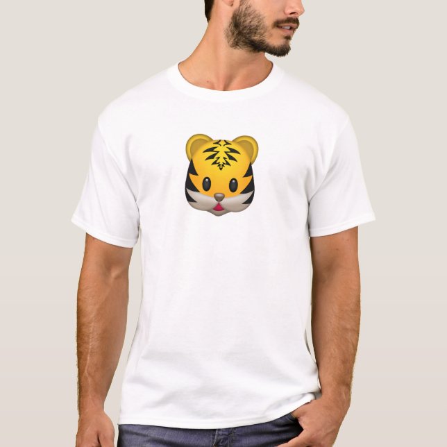 Cute Tiger Emoji T-Shirt (Front)