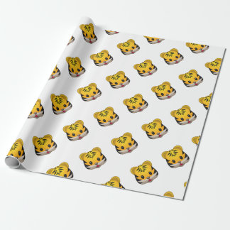 Cute Tiger Emoji Wrapping Paper