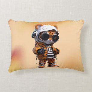 Cute Tiger Fashion Style – Adorable Tiger Outfit  Decorative Cushion