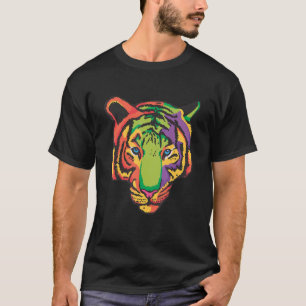 Cute Tiger For Tiger Colourful Big Cat Pop Style T-Shirt
