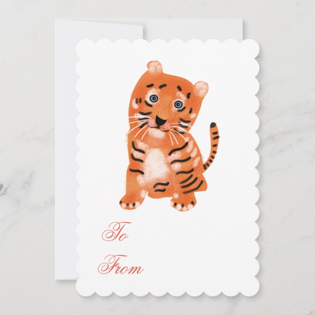 Cute tiger invitation. invitation (Front)
