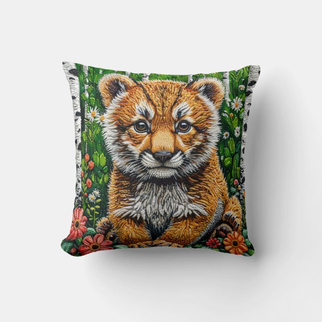 🐯 Cute Tiger Jungle Cosy Decor Gift ✨ Cushion (Front)