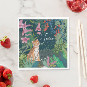 Cute Tiger Jungle New Baby Shower    Napkin