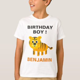Cute Tiger Kids Birthday Party T-Shirt