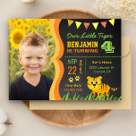 Cute Tiger Kids Photo Birthday Party Invitation<br><div class="desc">Amaze your guests with this fun animal birthday party invite featuring a cute little tiger and modern typography against a chalkboard background. Simply add your event details on this easy-to-use template and adorn this card with your child's favourite photo to make it a one-of-a-kind invitation. Flip the card over to...</div>