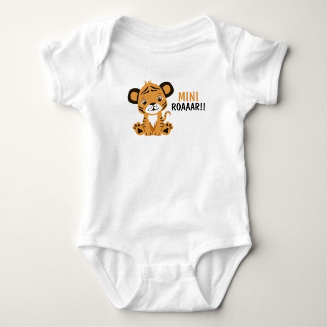 Cute Tiger Mini Roar Baby Romper Bodysuit (Front)
