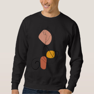 Cute Tiger Mum Graphic For Women  Unique Line Aest Sweatshirt