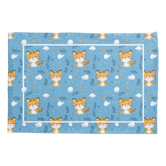 Cute Tiger Pattern Pillowcase for Young Child (Back)