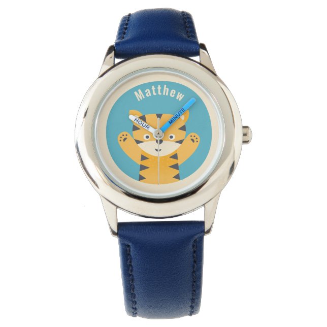Cute Tiger - Personalised Kids  Watch (Front)